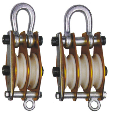 Bloco de polia dobro galvanizado 5.7mm - 15.5mm da liga de alumínio 80T